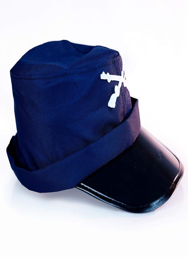 Squirrel Products Civil War Union Soldier Hat - Kepi -Blue - One Size with Adjustable Baseball Cap Snaps - Costume Accessories - Image 4